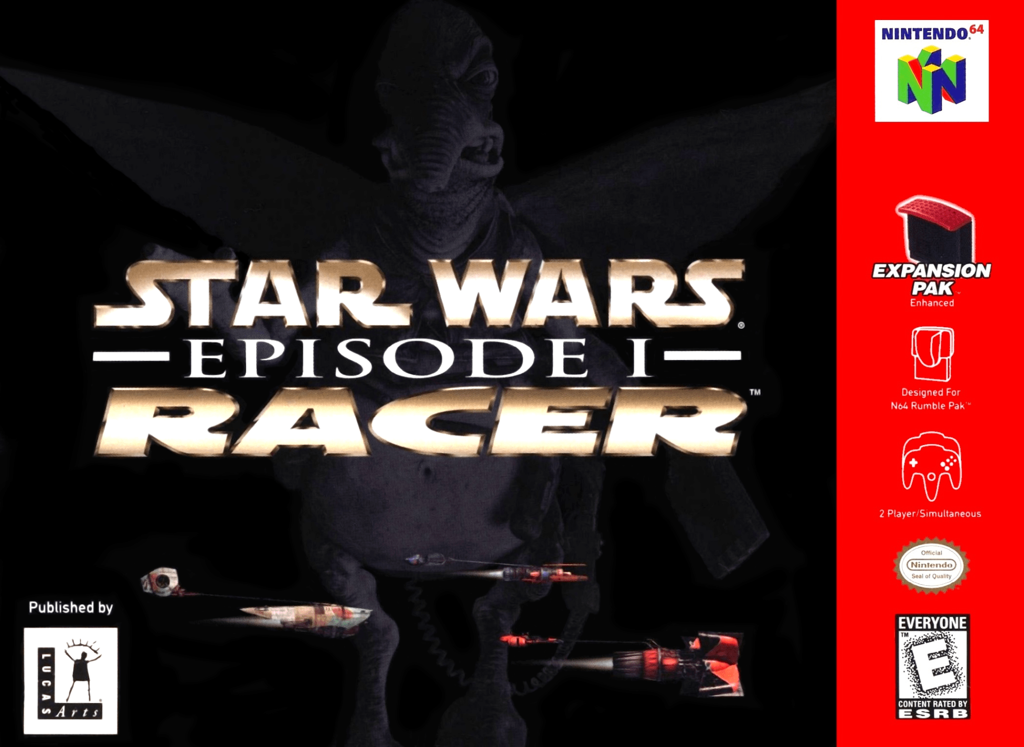 Star Wars Episode I: Racer box art for Nintendo 64